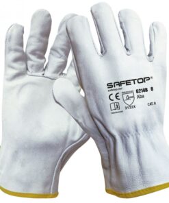ABA, white grain leather glove size
