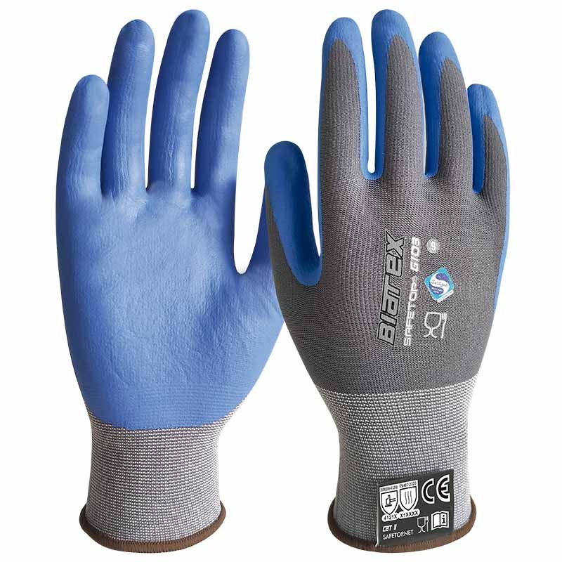 BIATEX, nitrile glove food contact and thermal risks