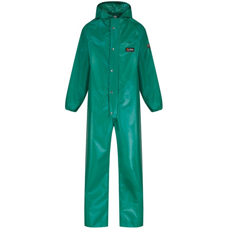 CHEMMASTER BOILERSUIT, green PVC chemical resistant