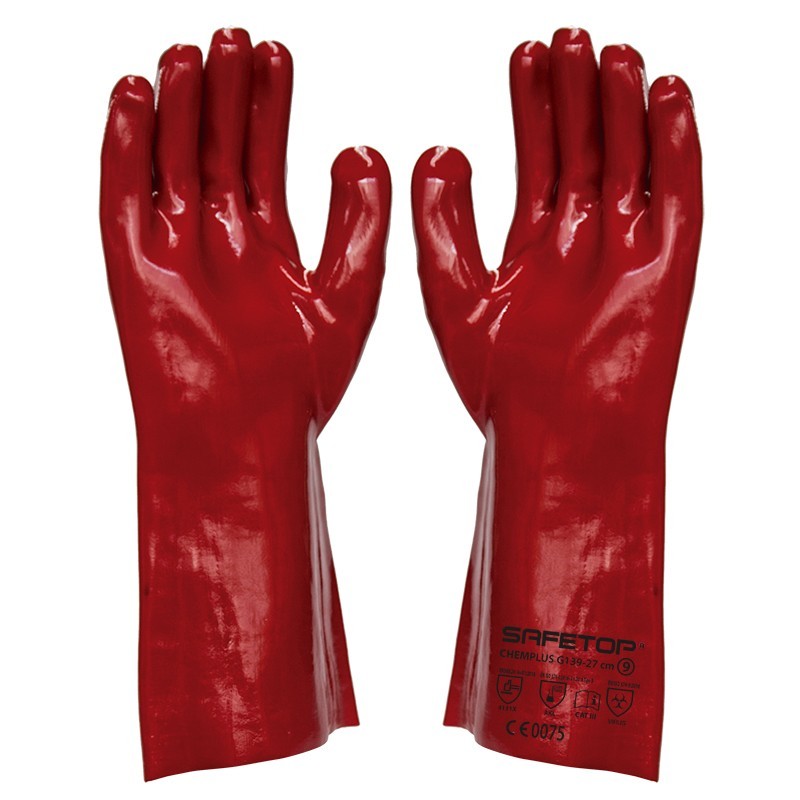 CHEMPLUS, PVC chemical glove - Length 40 cm