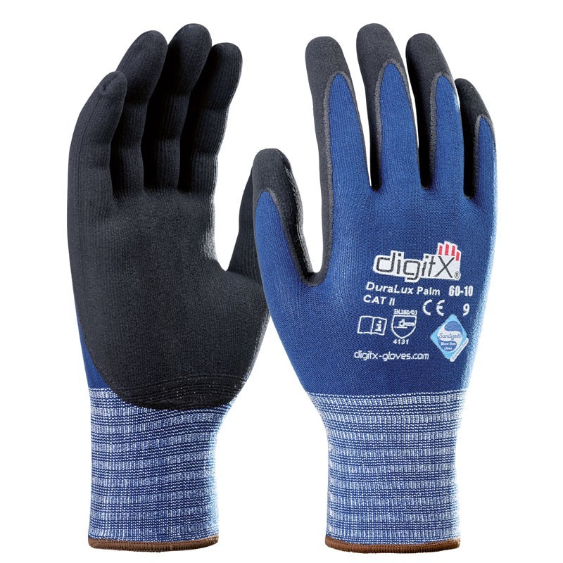 DuraLux Palm, lycra-nitrile glove sanitized