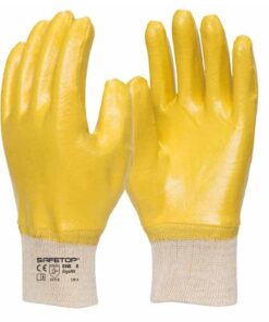 ERGONIT, yellow fully coated nitrile glove