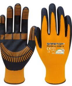 FIT-O-LITE STRINGS, nitrile glove with grip stripes