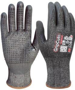 GripCut, D-cut resistant glove thermal risks with grip dots