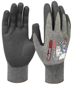 OxyLux Dots, nylon-spandex-nitrile glove sanitized