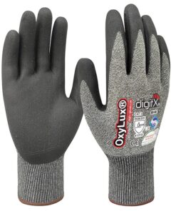 OxyLux, nylon-spandex-nitrile glove sanitized