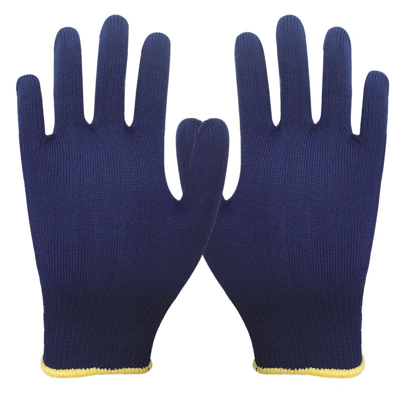 TRICOTEX, Uncoated blue polyester knit glove